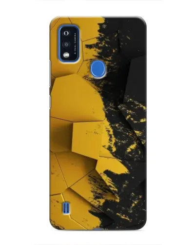 Чехол для ZTE Blade A51 с картинкой «Золотые осколки геометрии»