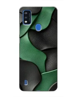 Чехол для ZTE Blade A51 с картинкой «Зеленые кожаные волны»