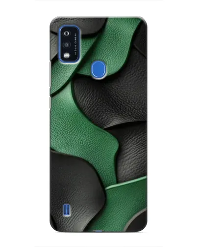 Чехол для ZTE Blade A51 с картинкой «Зеленые кожаные волны»