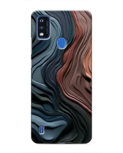 Чехол для ZTE Blade A51 с картинкой «Цветные волны каньона»