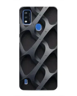 Чехол для ZTE Blade A51 с картинкой «Объемное серое плетение»