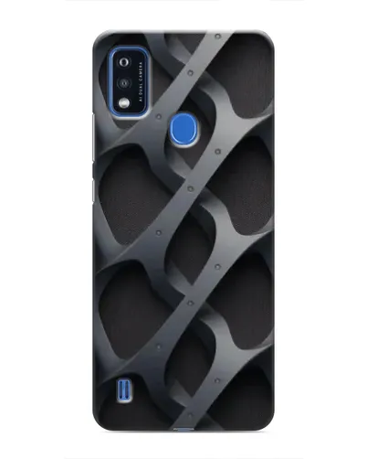 Чехол для ZTE Blade A51 с картинкой «Объемное серое плетение»