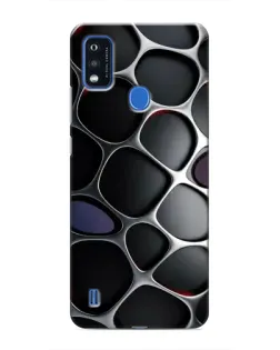 Чехол для ZTE Blade A51 с картинкой «Объемная темная решетка»