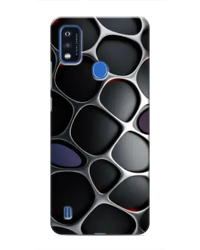 Чехол для ZTE Blade A51 с картинкой «Объемная темная решетка»