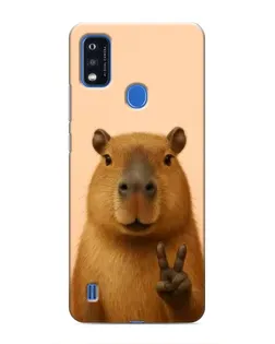 Чехол для ZTE Blade A51 с картинкой «Капибара виктория» Чехол для ZTE Blade A51 с картинкой «Капибара виктория»