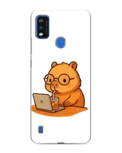 Чехол для ZTE Blade A51 с картинкой «Капибара с ноутбуком» Чехол для ZTE Blade A51 с картинкой «Капибара с ноутбуком»