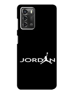 Чохол для ZTE Blade A52 з картинкою «Jordan White Logo»