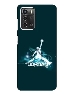 Чохол для ZTE Blade A52 з картинкою «Jordan Blue Fire»