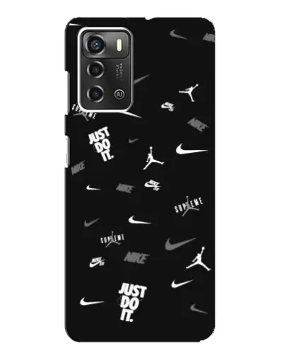 Чохол для ZTE Blade A52 з картинкою «Nike Black Pattern» Чохол для ZTE Blade A52 з картинкою «Nike Black Pattern»