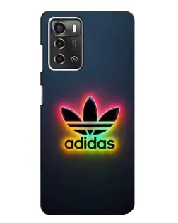 Чехол для ZTE Blade A52 с картинкой «Неоновый Adidas»