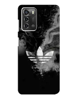 Чехол для ZTE Blade A52 с картинкой «Абстрактный дым Adidas»