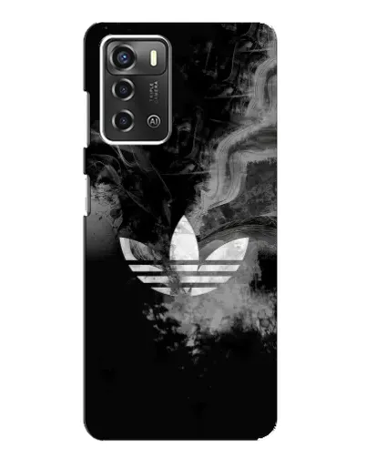 Чехол для ZTE Blade A52 с картинкой «Абстрактный дым Adidas»