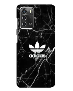 Чехол для ZTE Blade A52 с картинкой «Белый мрамор Adidas»