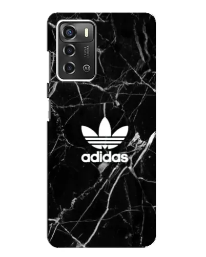 Чехол для ZTE Blade A52 с картинкой «Белый мрамор Adidas»