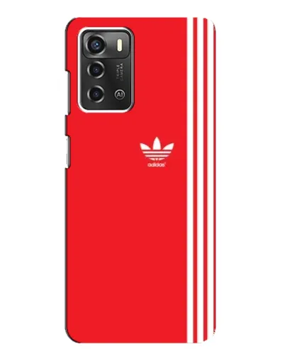 Чехол для ZTE Blade A52 с картинкой «Красный минимализм Adidas»