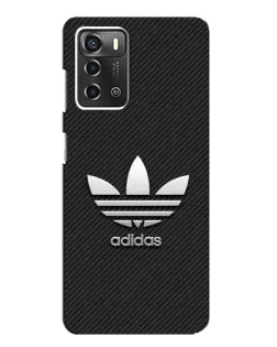 Чехол для ZTE Blade A52 с картинкой «Adidas Карбоновая текстура»