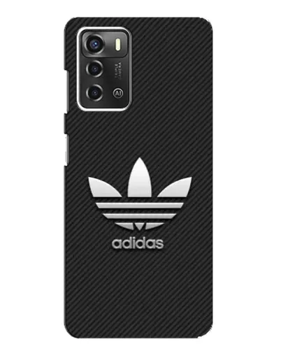 Чехол для ZTE Blade A52 с картинкой «Adidas Карбоновая текстура»