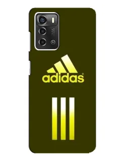 Чехол для ZTE Blade A52 с картинкой «Оливковый градиент Adidas»