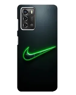 Чохол для ZTE Blade A52 з картинкою «Неоновий контур Nike»