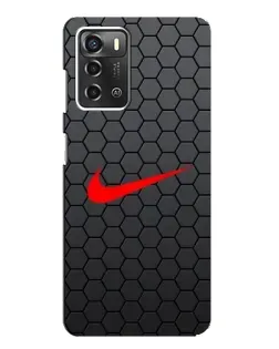 Чохол для ZTE Blade A52 з картинкою «Nike — карбонова сітка»