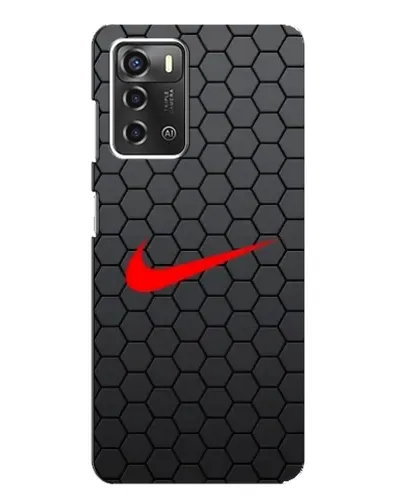 Чохол для ZTE Blade A52 з картинкою «Nike — карбонова сітка»