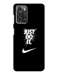 Чохол для ZTE Blade A52 з картинкою «Текстовий принт Nike»