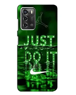 Чохол для ZTE Blade A52 з картинкою «Зелений неоновий Nike»