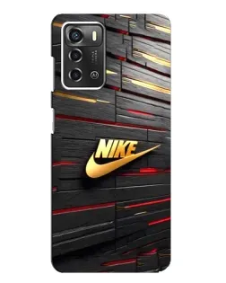 Чохол для ZTE Blade A52 з картинкою «Золотий Nike на металі»