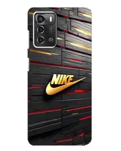 Чохол для ZTE Blade A52 з картинкою «Золотий Nike на металі»