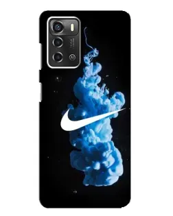 Чохол для ZTE Blade A52 з картинкою «Nike та синій дим»