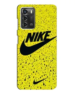 Чохол для ZTE Blade A52 з картинкою «Жовтий текстурний Nike»