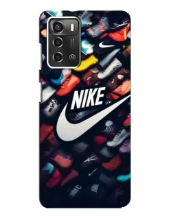 Чохол для ZTE Blade A52 з картинкою «Колекція кросівок Nike»