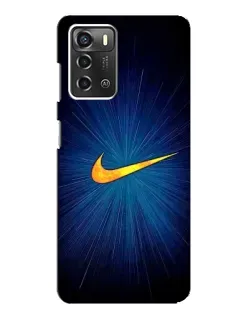 Чехол для ZTE Blade A52 с картинкой «Синий пульс Nike»
