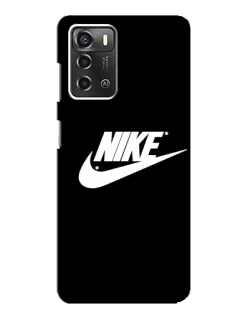 Чехол для ZTE Blade A52 с картинкой «Мазки краски Nike»