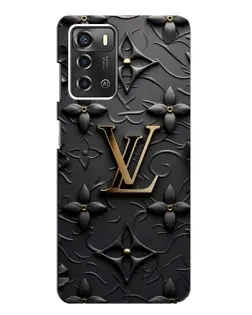 Чохол для ZTE Blade A52 з картинкою «Шкіряна текстура LV»