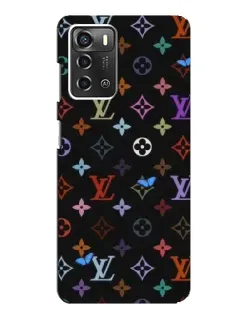 Чохол для ZTE Blade A52 з картинкою «Кольорова монограма LV»