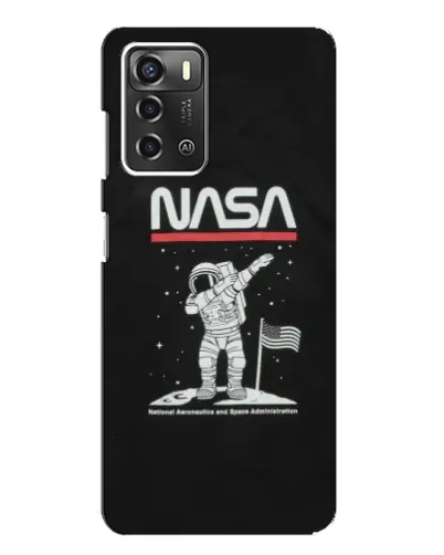 Чохол для ZTE Blade A52 з картинкою «NASA — крокуємо по Місяцю»