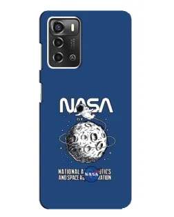 Чохол для ZTE Blade A52 з картинкою «NASA — місячна місія»