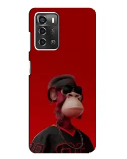 Чохол для ZTE Blade A52 з картинкою «Bored Ape в червоному»