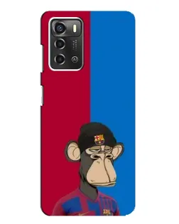Чохол для ZTE Blade A52 з картинкою «Bored Ape — фанат Барси»