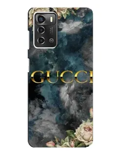 Чохол для ZTE Blade A52 з картинкою «Абстрактні квіти Gucci»