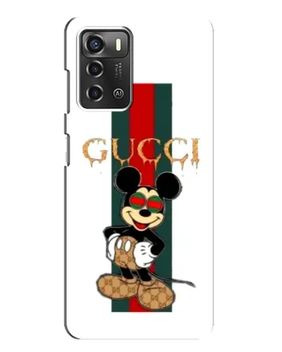 Чохол для ZTE Blade A52 з картинкою «Міккі Маус Gucci — смуги»