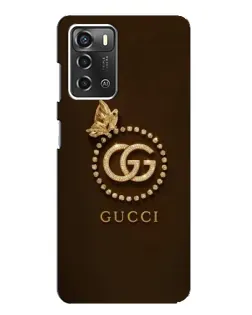 Чохол для ZTE Blade A52 з картинкою «Gucci — золотий метелик»