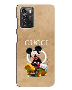 Чохол для ZTE Blade A52 з картинкою «Міккі Маус Gucci — крафт»