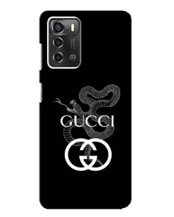 Чохол для ZTE Blade A52 з картинкою «Gucci — срібна змія»