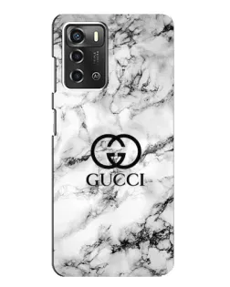 Чохол для ZTE Blade A52 з картинкою «Gucci — мармуровий шик»