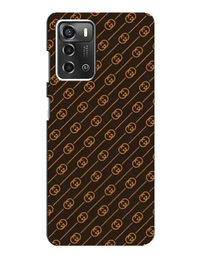 Чохол для ZTE Blade A52 з картинкою «Gucci — золоті діагоналі»