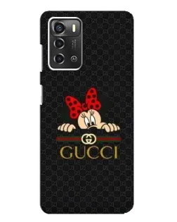 Чохол для ZTE Blade A52 з картинкою «Мінні Маус Gucci — чорний»