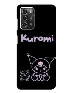 Чохол для ZTE Blade A52 з картинкою «Kuromi — чорний мінімалізм»