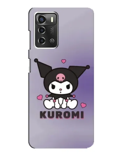Чехол для ZTE Blade A52 с картинкой «Kuromi — фиолетовый арт»